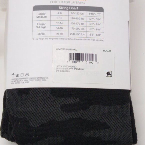 Warner's Blissful Benefits No Muffin Top Textured Leggings L/XL Black Camouflage - Picture 8 of 12